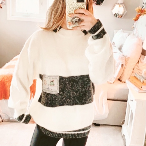 diner sportswear Sweaters - 🍁vintage diner sportswear colorblock cozy sweater